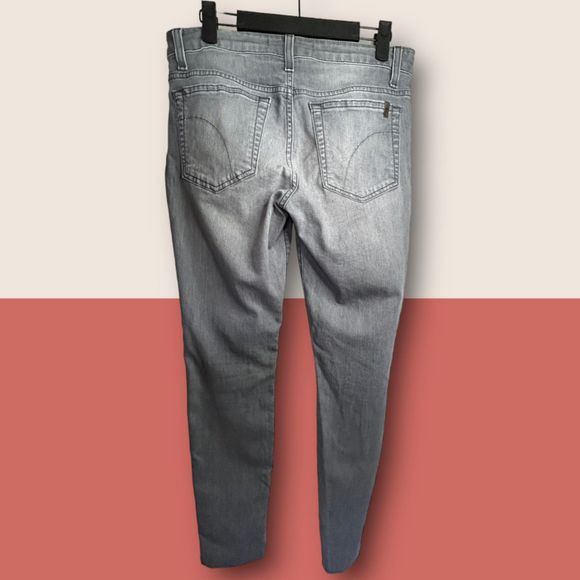 🩶 JOE'S JEANS THE BLONDIE SKINNY ANKLE GRAY HIGH RISE RAW HEM SZ 27 - Picture 3 of 10